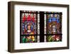 France, Alsace, Strasbourg, Strasbourg Cathedral, Stained Glass Window, Swabian Philip and Henry V-Samuel Magal-Framed Photographic Print