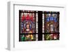 France, Alsace, Strasbourg, Strasbourg Cathedral, Stained Glass Window, Swabian Philip and Henry V-Samuel Magal-Framed Photographic Print