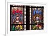 France, Alsace, Strasbourg, Strasbourg Cathedral, Stained Glass Window, Swabian Philip and Henry V-Samuel Magal-Framed Photographic Print