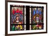 France, Alsace, Strasbourg, Strasbourg Cathedral, Stained Glass Window, Swabian Philip and Henry V-Samuel Magal-Framed Photographic Print