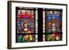 France, Alsace, Strasbourg, Strasbourg Cathedral, Stained Glass Window, Swabian Philip and Henry V-Samuel Magal-Framed Photographic Print