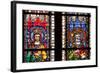 France, Alsace, Strasbourg, Strasbourg Cathedral, Stained Glass Window, Swabian Philip and Henry V-Samuel Magal-Framed Photographic Print