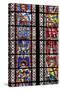 France, Alsace, Strasbourg, Strasbourg Cathedral, Stained Glass Window, Theban Legion Warriors.-Samuel Magal-Stretched Canvas