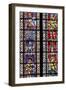 France, Alsace, Strasbourg, Strasbourg Cathedral, Stained Glass Window, Theban Legion Warriors.-Samuel Magal-Framed Photographic Print