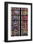 France, Alsace, Strasbourg, Strasbourg Cathedral, Stained Glass Window, Theban Legion Warriors.-Samuel Magal-Framed Photographic Print