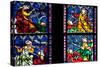 France, Alsace, Strasbourg, Strasbourg Cathedral, Stained Glass Window, Vices Overcome by Virtues-Samuel Magal-Stretched Canvas
