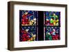 France, Alsace, Strasbourg, Strasbourg Cathedral, Stained Glass Window, Vices Overcome by Virtues-Samuel Magal-Framed Photographic Print