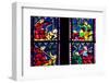 France, Alsace, Strasbourg, Strasbourg Cathedral, Stained Glass Window, Vices Overcome by Virtues-Samuel Magal-Framed Photographic Print