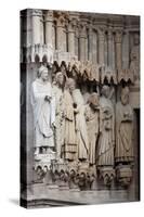 France, Amiens Cathedral, West Facade, Portal of St. Firmn, Jamb Statues-Samuel Magal-Stretched Canvas