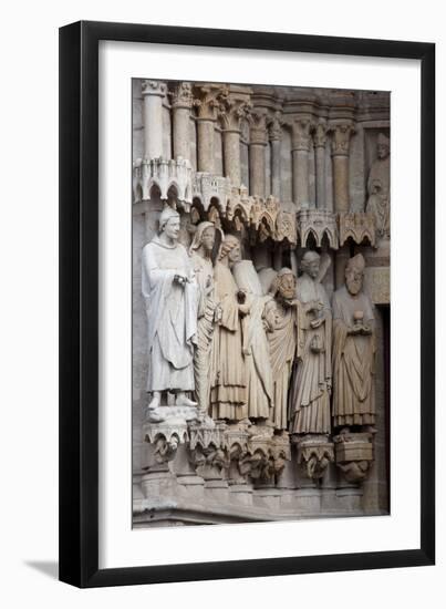 France, Amiens Cathedral, West Facade, Portal of St. Firmn, Jamb Statues-Samuel Magal-Framed Photographic Print