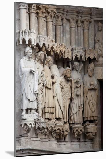 France, Amiens Cathedral, West Facade, Portal of St. Firmn, Jamb Statues-Samuel Magal-Mounted Photographic Print