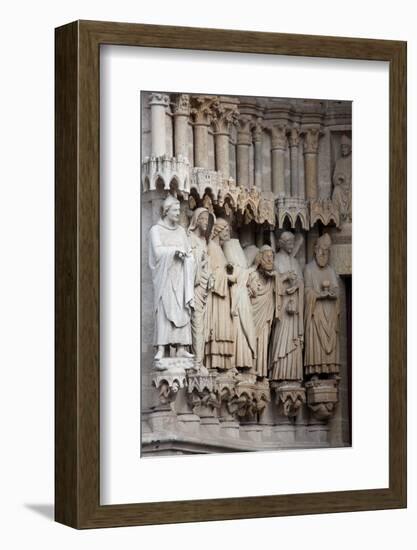 France, Amiens Cathedral, West Facade, Portal of St. Firmn, Jamb Statues-Samuel Magal-Framed Photographic Print