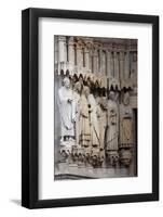 France, Amiens Cathedral, West Facade, Portal of St. Firmn, Jamb Statues-Samuel Magal-Framed Photographic Print