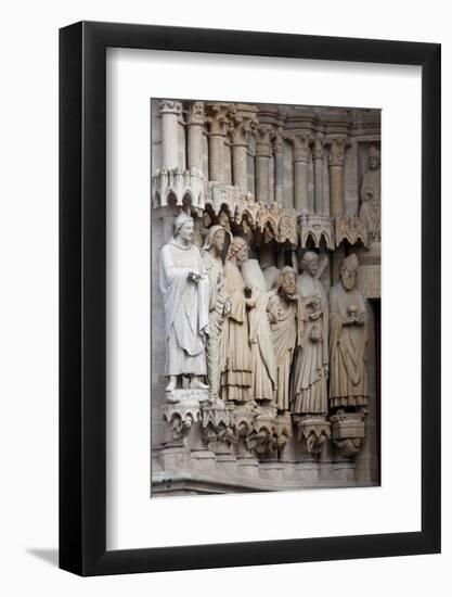 France, Amiens Cathedral, West Facade, Portal of St. Firmn, Jamb Statues-Samuel Magal-Framed Photographic Print