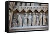 France, Amiens Cathedral (World Heritage Site), South Transept, Portal of the Golden Virgin-Samuel Magal-Framed Stretched Canvas