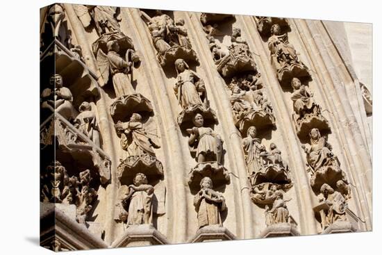 France, Amiens Cathedral (World Heritage Site), South Transept, Portal of the Golden Virgin-Samuel Magal-Stretched Canvas