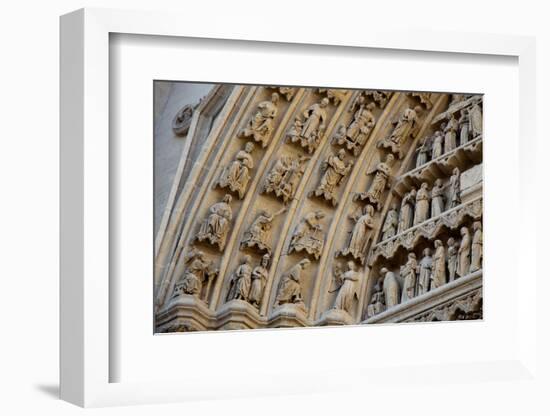 France, Amiens Cathedral (World Heritage Site), South Transept, Portal of the Golden Virgin-Samuel Magal-Framed Photographic Print