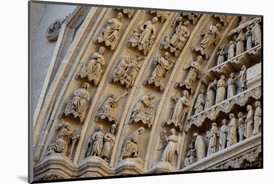 France, Amiens Cathedral (World Heritage Site), South Transept, Portal of the Golden Virgin-Samuel Magal-Mounted Photographic Print