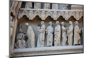 France, Amiens Cathedral (World Heritage Site), South Transept, Portal of the Golden Virgin-Samuel Magal-Mounted Photographic Print