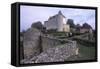 France, Aquitaine, Issac, Montreal Castle-null-Framed Stretched Canvas