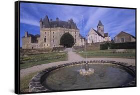 France, Aquitaine, Jumilhac-Le-Grand, Jumilhac Castle-null-Framed Stretched Canvas