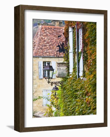 France, Aquitaine Region, Dordogne Department, Sarlat-La-Caneda, Rue Montaigne-Walter Bibikow-Framed Photographic Print