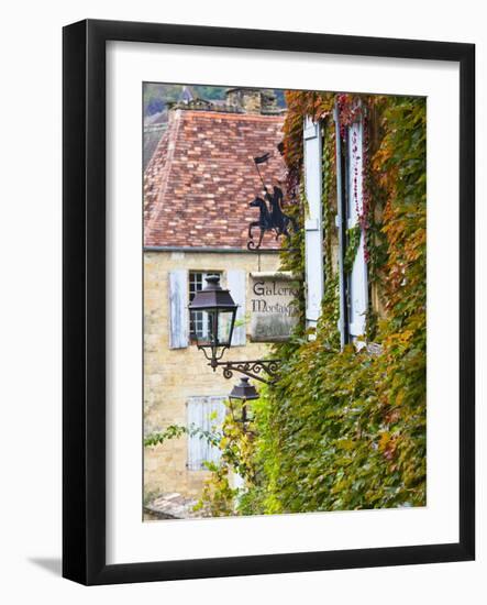 France, Aquitaine Region, Dordogne Department, Sarlat-La-Caneda, Rue Montaigne-Walter Bibikow-Framed Photographic Print