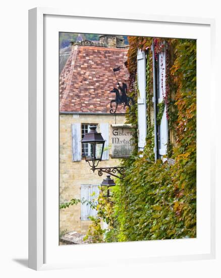 France, Aquitaine Region, Dordogne Department, Sarlat-La-Caneda, Rue Montaigne-Walter Bibikow-Framed Photographic Print