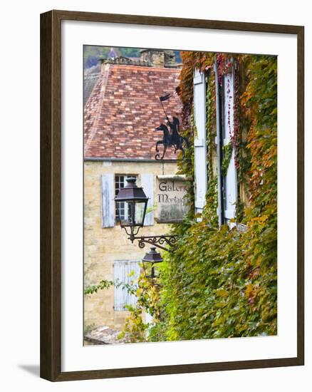 France, Aquitaine Region, Dordogne Department, Sarlat-La-Caneda, Rue Montaigne-Walter Bibikow-Framed Photographic Print