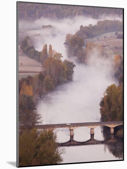 France, Aquitaine Region, Dordogne, Domme, Dordogne River Valley in Fog from the Belvedere De La Ba-Walter Bibikow-Mounted Photographic Print