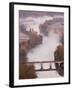 France, Aquitaine Region, Dordogne, Domme, Dordogne River Valley in Fog from the Belvedere De La Ba-Walter Bibikow-Framed Photographic Print