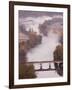 France, Aquitaine Region, Dordogne, Domme, Dordogne River Valley in Fog from the Belvedere De La Ba-Walter Bibikow-Framed Photographic Print