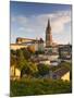 France, Aquitaine Region, Gironde Department, St-Emilion, Wine Town, Town View with Eglise Monolith-Walter Bibikow-Mounted Photographic Print