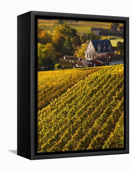 France, Aquitaine Region, Gironde Department, St-Emilion, Wine Town, Unesco-Listed Vineyards-Walter Bibikow-Framed Stretched Canvas