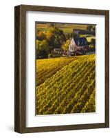 France, Aquitaine Region, Gironde Department, St-Emilion, Wine Town, Unesco-Listed Vineyards-Walter Bibikow-Framed Photographic Print