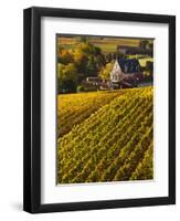 France, Aquitaine Region, Gironde Department, St-Emilion, Wine Town, Unesco-Listed Vineyards-Walter Bibikow-Framed Photographic Print