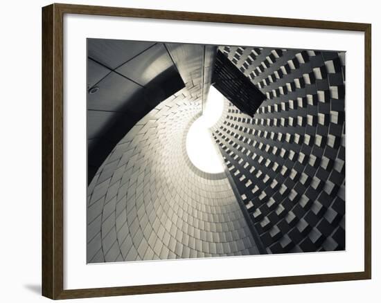 France, Auvergne Region, St-Ours Les Roches, Vulcania European Volcanic Park, Great Cone of the Cal-Walter Bibikow-Framed Photographic Print