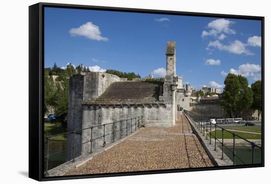 France, Avignon, Pont St Benezet and the Chapel-null-Framed Stretched Canvas