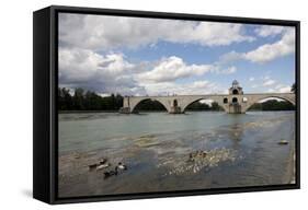 France, Avignon, Pont St Benezet-null-Framed Stretched Canvas