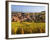 France, Bas-Rhin, Alsace Region, Alasatian Wine Route, Blienschwiller, Town Overview from Vineyards-Walter Bibikow-Framed Photographic Print