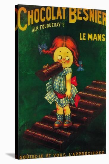 France - Besnier Chocolate Promotional Poster-Lantern Press-Stretched Canvas