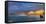 France, Biarritz, Pyrenees-Atlantique, Panorama of Grand Plage at Sunset-Shaun Egan-Framed Stretched Canvas