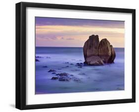 France, Biarritz, Pyrenees-Atlantique, Seascape and Rock Formation-Shaun Egan-Framed Photographic Print