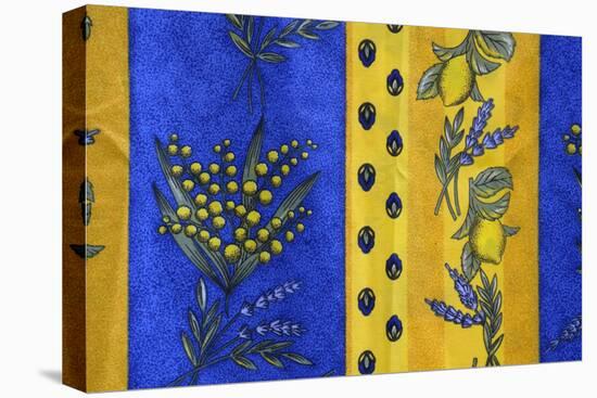 France, Bouches-Du-Rhone. Aix-En-Provence. Textiles at Market-Kevin Oke-Stretched Canvas