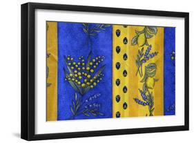 France, Bouches-Du-Rhone. Aix-En-Provence. Textiles at Market-Kevin Oke-Framed Photographic Print