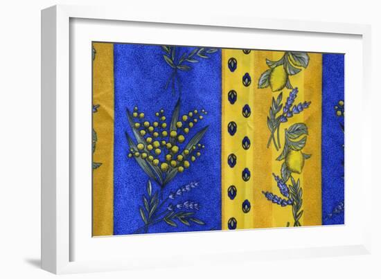 France, Bouches-Du-Rhone. Aix-En-Provence. Textiles at Market-Kevin Oke-Framed Photographic Print