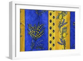 France, Bouches-Du-Rhone. Aix-En-Provence. Textiles at Market-Kevin Oke-Framed Photographic Print