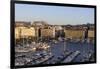 France, Bouches Du Rhone, Marseille. Overlooking Vieux Port with Boats-Kevin Oke-Framed Photographic Print