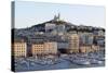 France, Bouches Du Rhone, Marseille. View Overlooking Vieux Port-Kevin Oke-Stretched Canvas