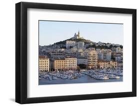 France, Bouches Du Rhone, Marseille. View Overlooking Vieux Port-Kevin Oke-Framed Photographic Print